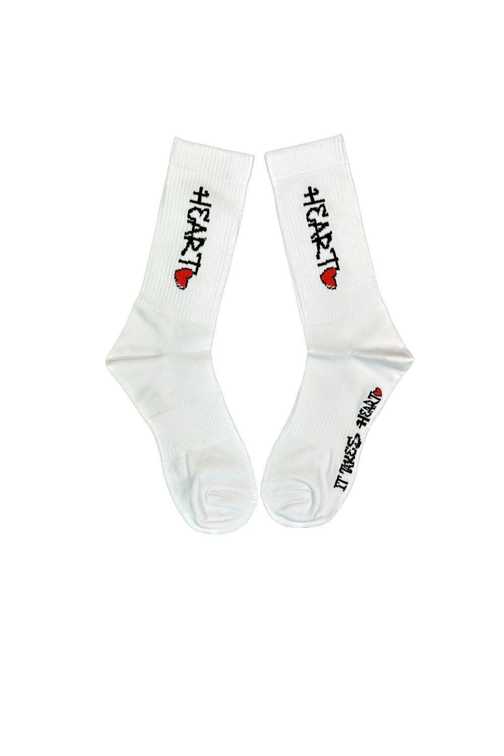 White ITH "Heart" socks